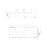Verona Modulares 4-Sitzer Sofa, Rechte Seite, aus Samt in Flaschengrün (Casino Deep Green), 265x85 cm von Cosmopolitan Design – Bild 2