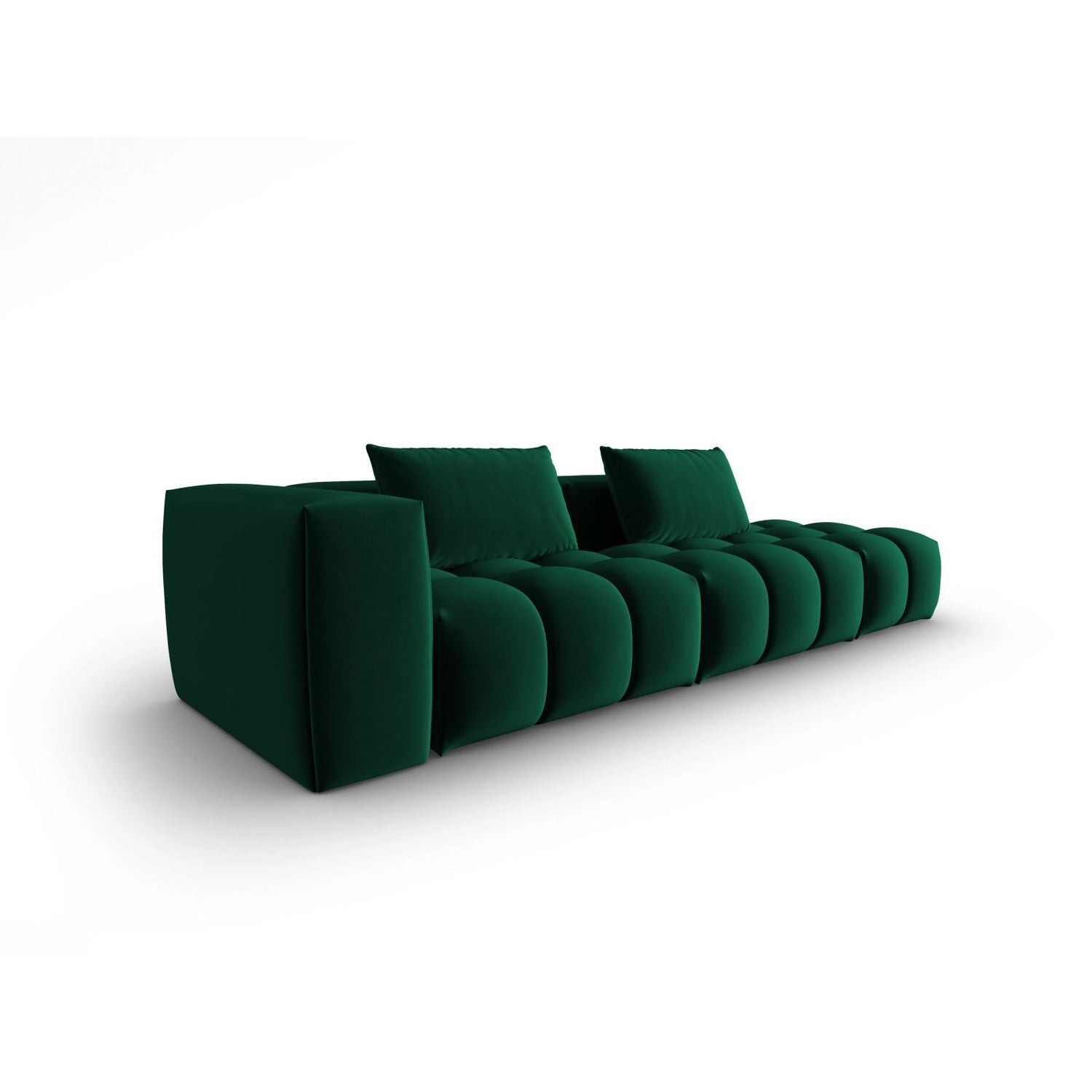Verona Modulares 4-Sitzer Sofa, Rechte Seite, aus Samt in Flaschengrün (Casino Deep Green), 265x85 cm von Cosmopolitan Design – Bild 3