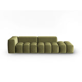 Verona Modulares 4-Sitzer Sofa, Rechte Seite, aus Samt in Hellgrün (Casino Forest), 265x85 cm von Cosmopolitan Design – Bild 1