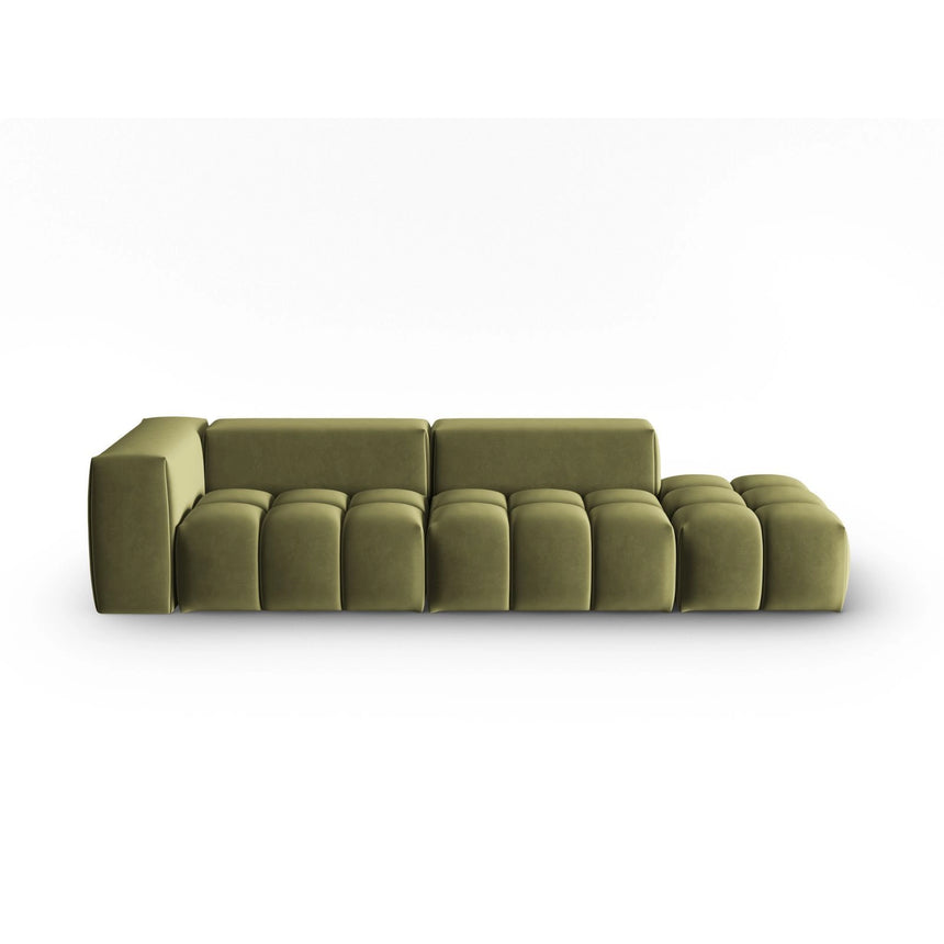 Verona Modulares 4-Sitzer Sofa, Rechte Seite, aus Samt in Hellgrün (Casino Forest), 265x85 cm von Cosmopolitan Design – Bild 1