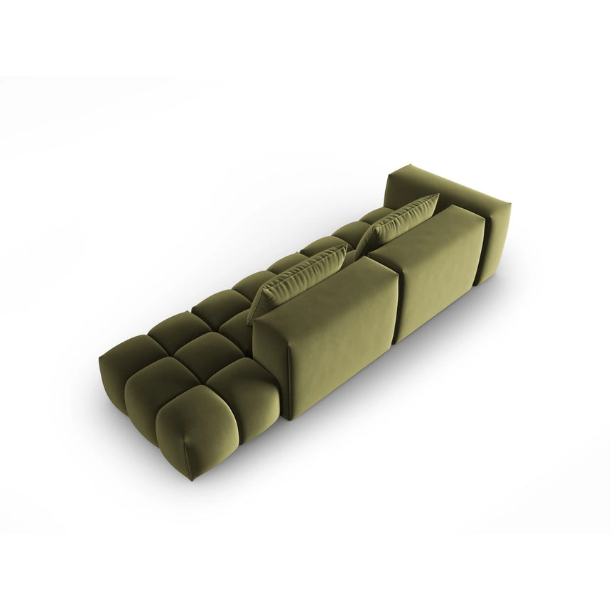 Verona Modulares 4-Sitzer Sofa, Rechte Seite, aus Samt in Hellgrün (Casino Forest), 265x85 cm von Cosmopolitan Design – Bild 4