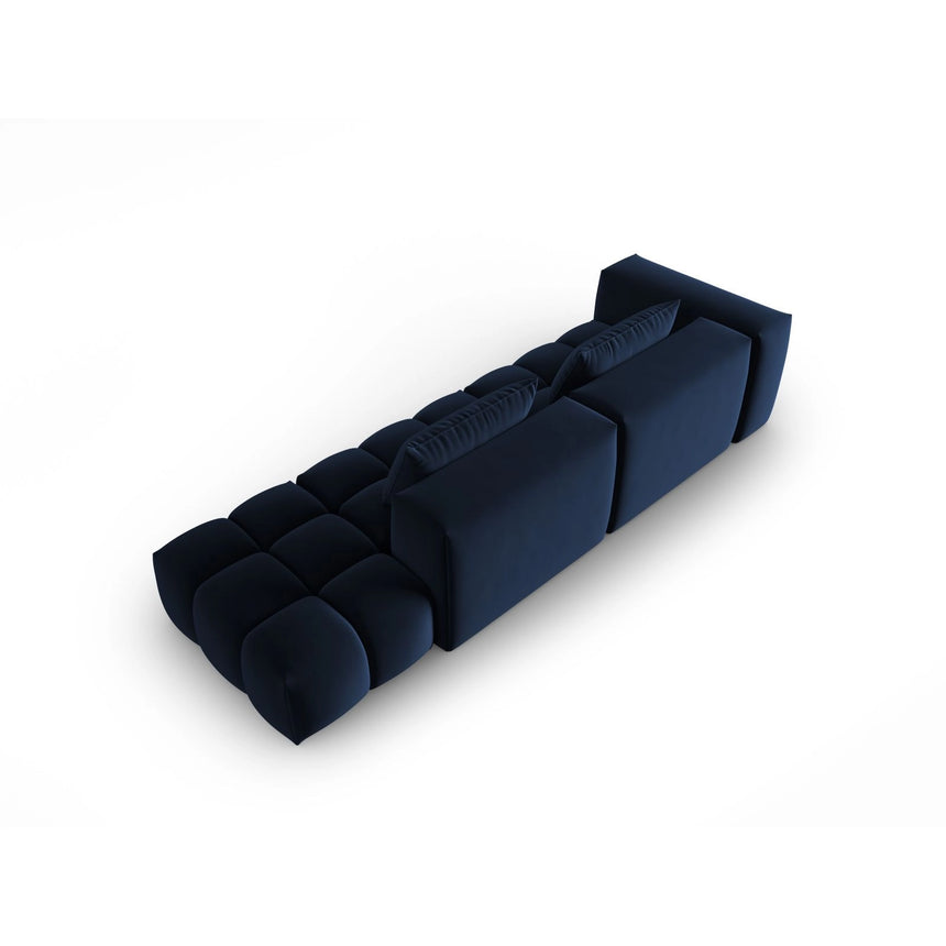 Verona Modulares 4-Sitzer Sofa, Rechte Seite, aus Samt in Königsblau (Casino Deep Blue), 265x85 cm von Cosmopolitan Design – Bild 4