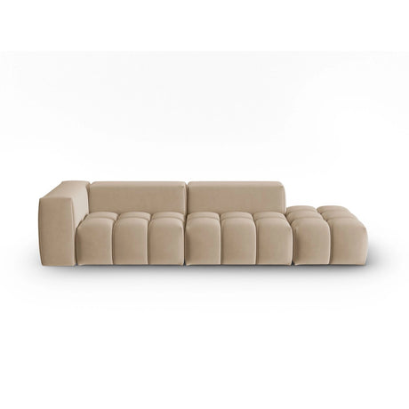 Verona Modulares 4-Sitzer Sofa, Rechte Seite, aus Samt in Sand (Casino Lion), 265x85 cm von Cosmopolitan Design – Bild 1