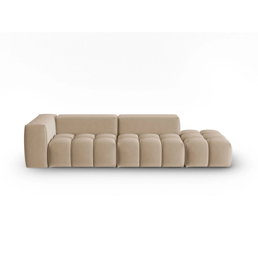 Verona Modulares 4-Sitzer Sofa, Rechte Seite, aus Samt in Sand (Casino Lion), 265x85 cm von Cosmopolitan Design – Bild 1