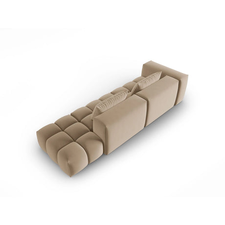 Verona Modulares 4-Sitzer Sofa, Rechte Seite, aus Samt in Sand (Casino Lion), 265x85 cm von Cosmopolitan Design – Bild 4