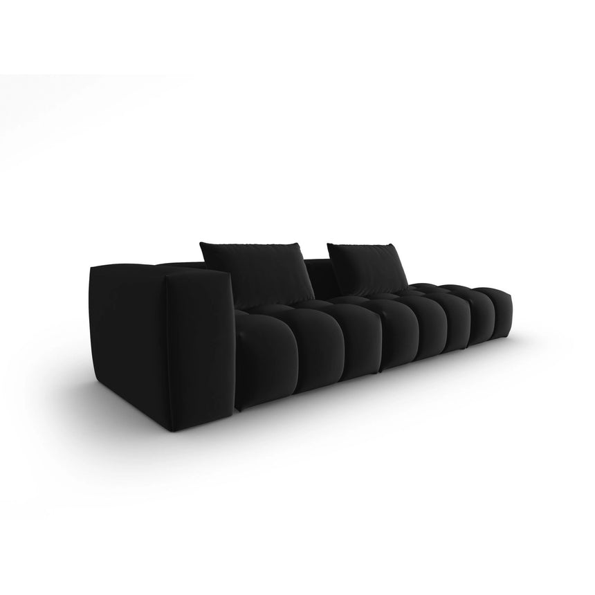 Verona Modulares 4-Sitzer Sofa, Rechte Seite, aus Samt in Schwarz (Casino Black), 265x85 cm von Cosmopolitan Design – Bild 3