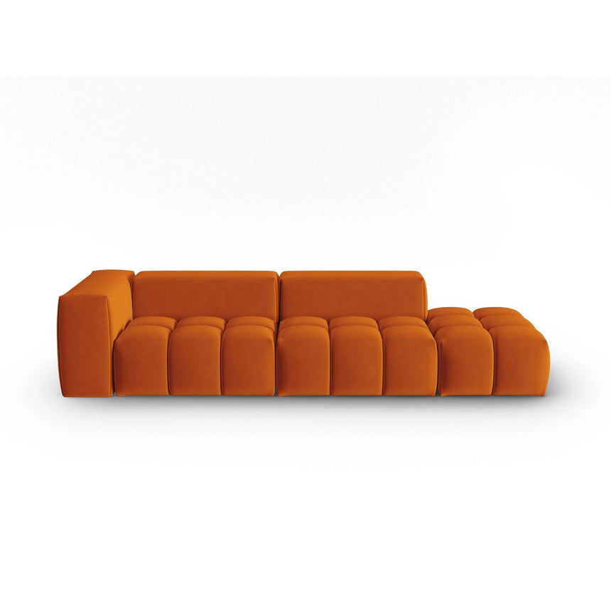 Verona Modulares 4-Sitzer Sofa, Rechte Seite, aus Samt in Terrakotta (Casino Terracota), 265x85 cm von Cosmopolitan Design – Bild 1