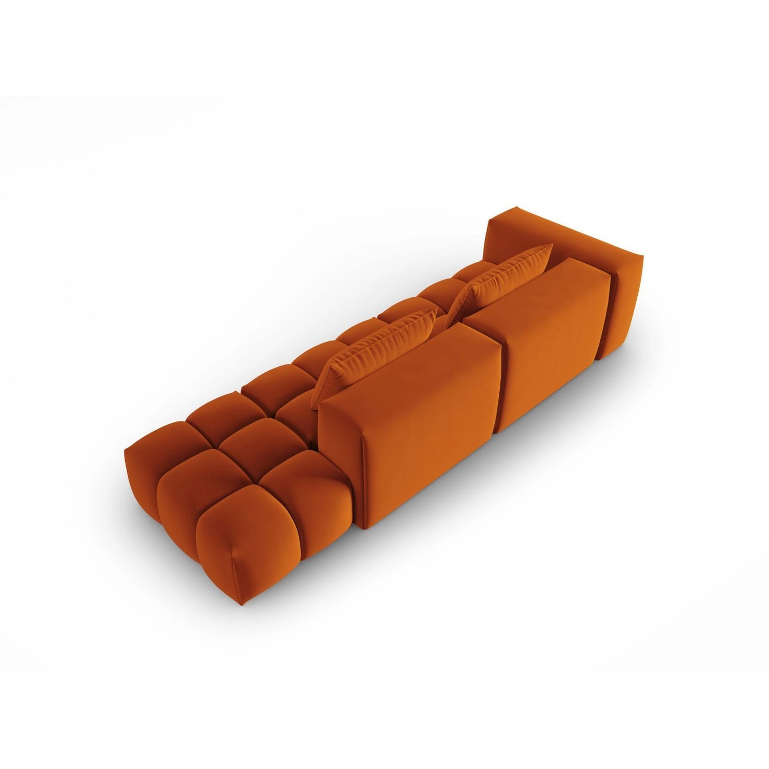 Verona Modulares 4-Sitzer Sofa, Rechte Seite, aus Samt in Terrakotta (Casino Terracota), 265x85 cm von Cosmopolitan Design – Bild 4