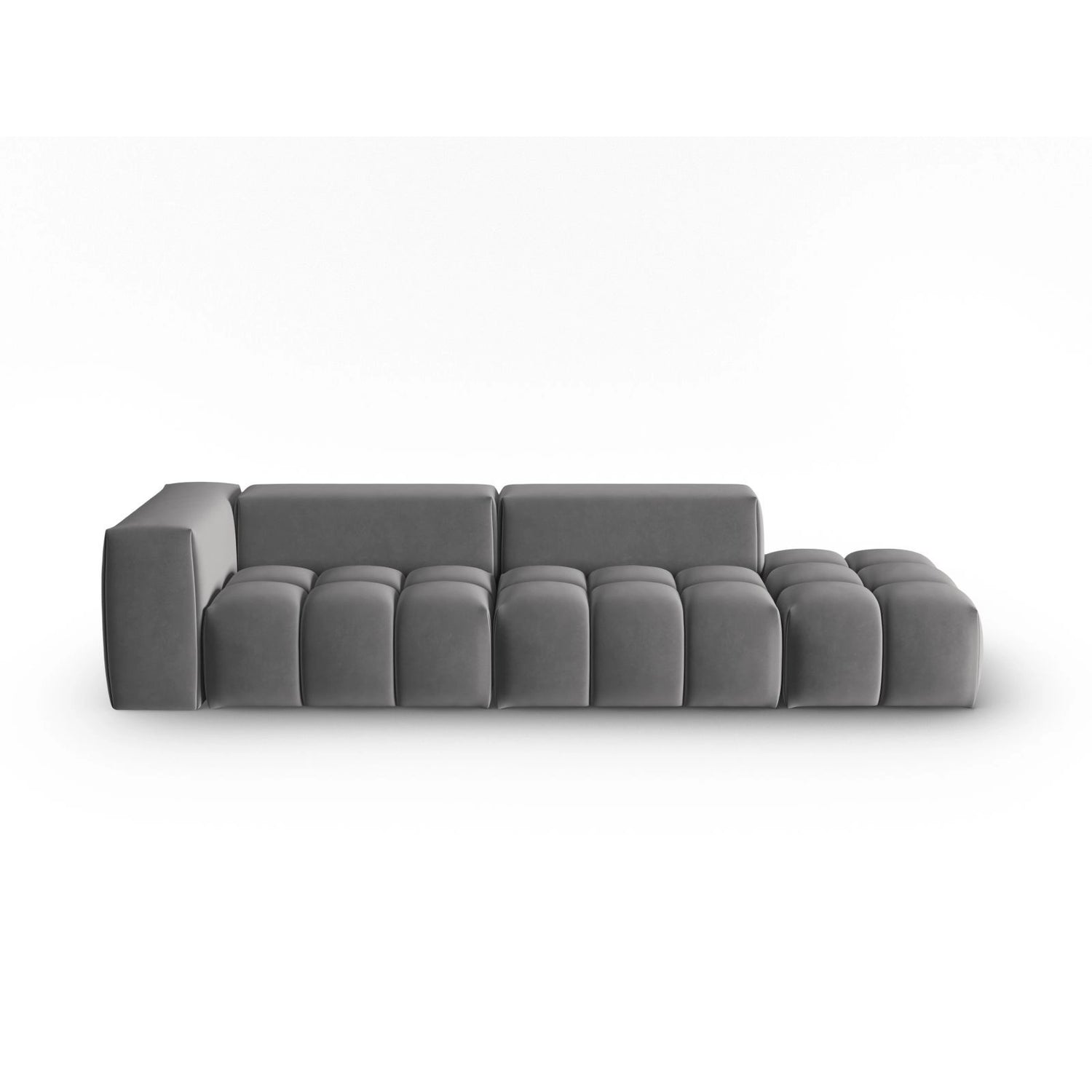 Verona Modulares 4-Sitzer Sofa, Rechte Seite, aus Samt in Warmes Grau (Casino Anthracite), 265x85 cm von Cosmopolitan Design – Bild 1