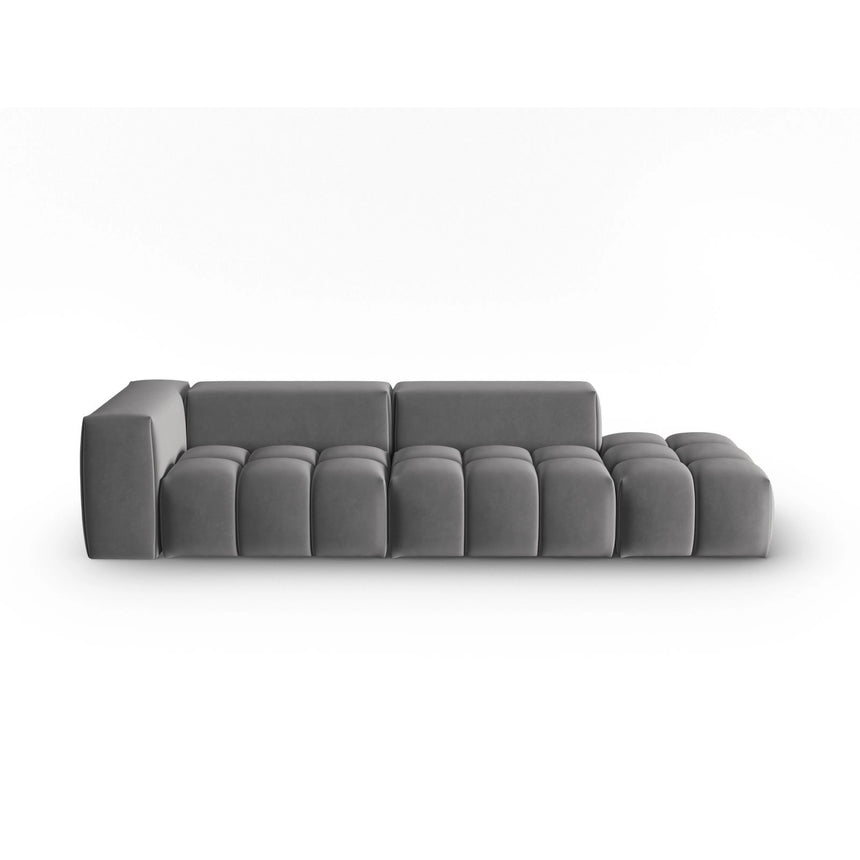 Verona Modulares 4-Sitzer Sofa, Rechte Seite, aus Samt in Warmes Grau (Casino Anthracite), 265x85 cm von Cosmopolitan Design – Bild 1