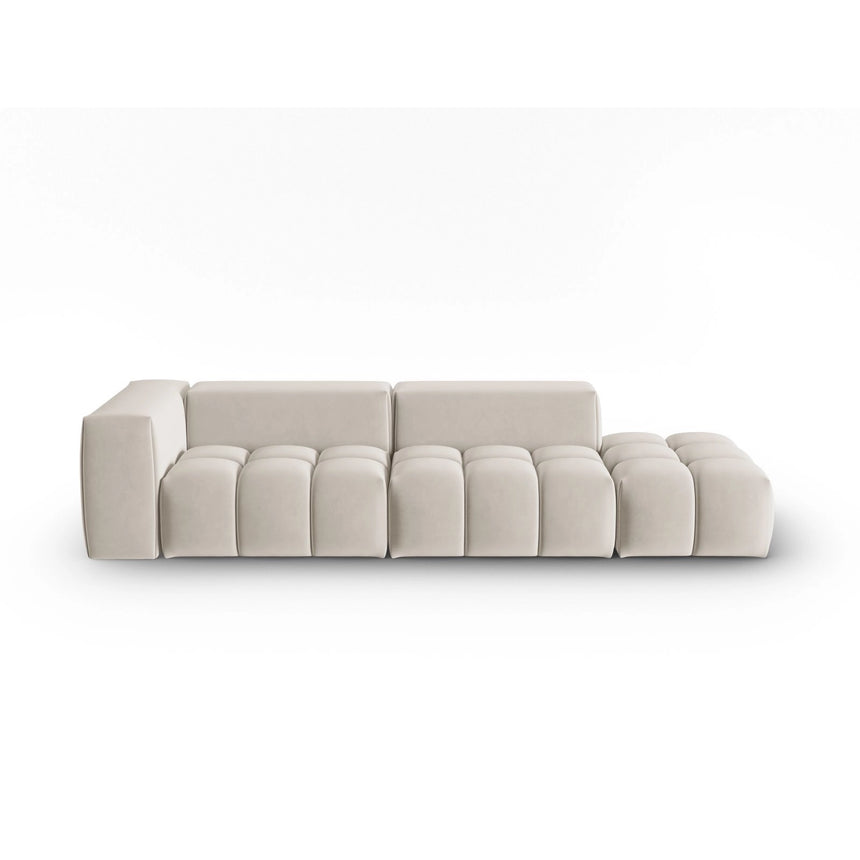 Verona Modulares 4-Sitzer Sofa, Rechte Seite, aus Samt oder Strukturstoff, 265x85 cm von Cosmopolitan Design – Bild 1