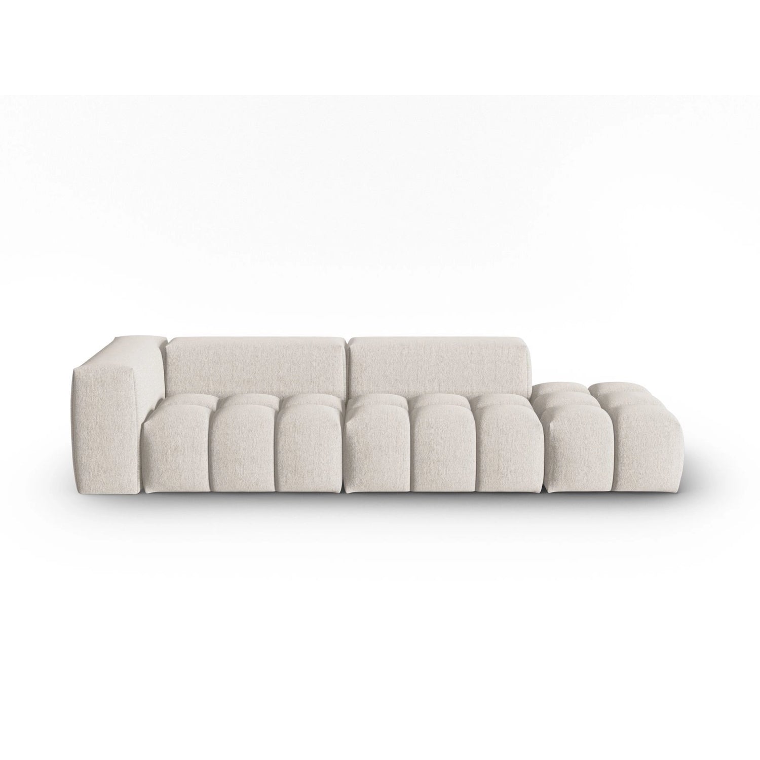 Verona Modulares 4-Sitzer Sofa, Rechte Seite, aus Strukturierter Stoff in Beige (Sorella 03), 265x85 cm von Cosmopolitan Design – Bild 1