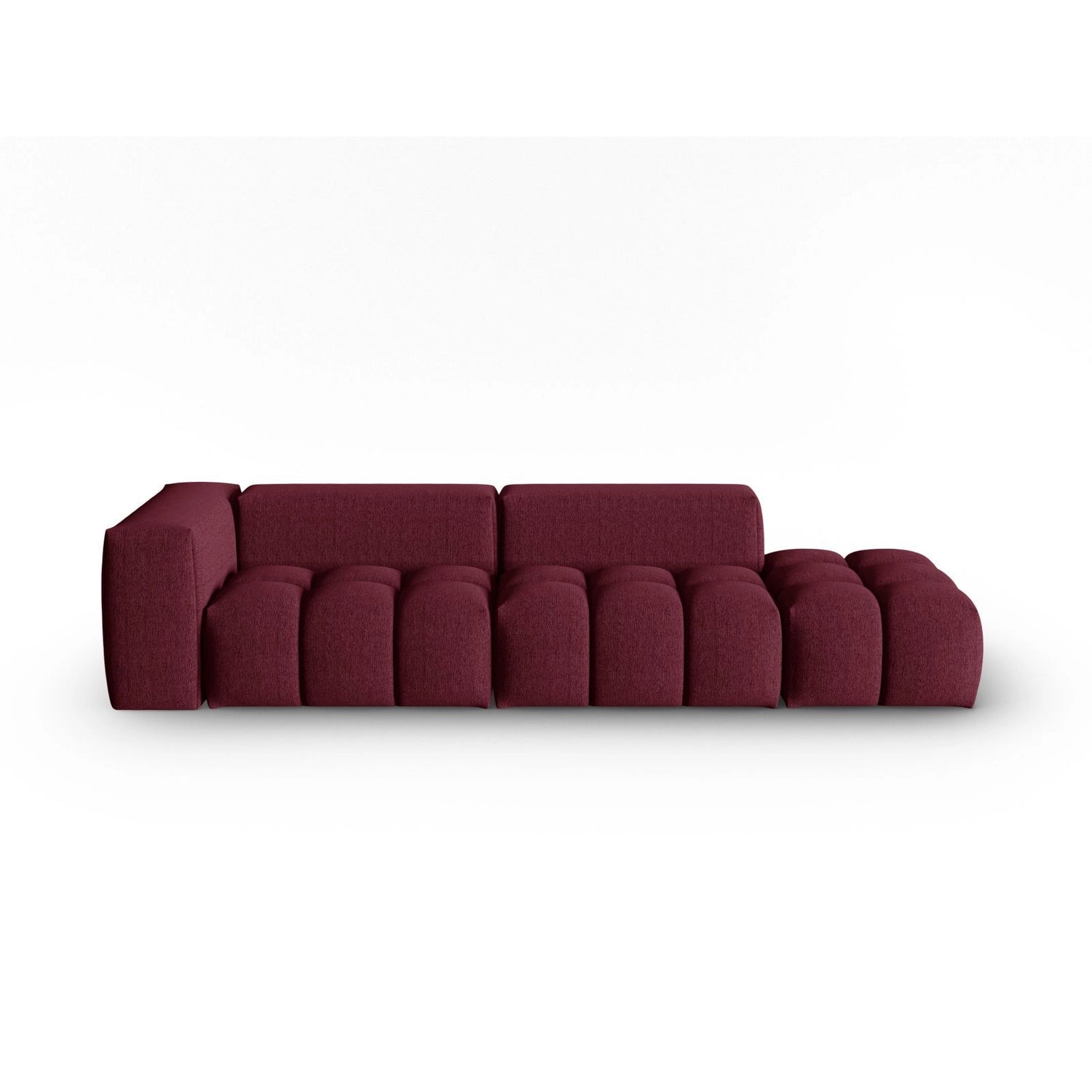 Verona Modulares 4-Sitzer Sofa, Rechte Seite, aus Strukturierter Stoff in Burgund (Sorella 59), 265x85 cm von Cosmopolitan Design – Bild 1