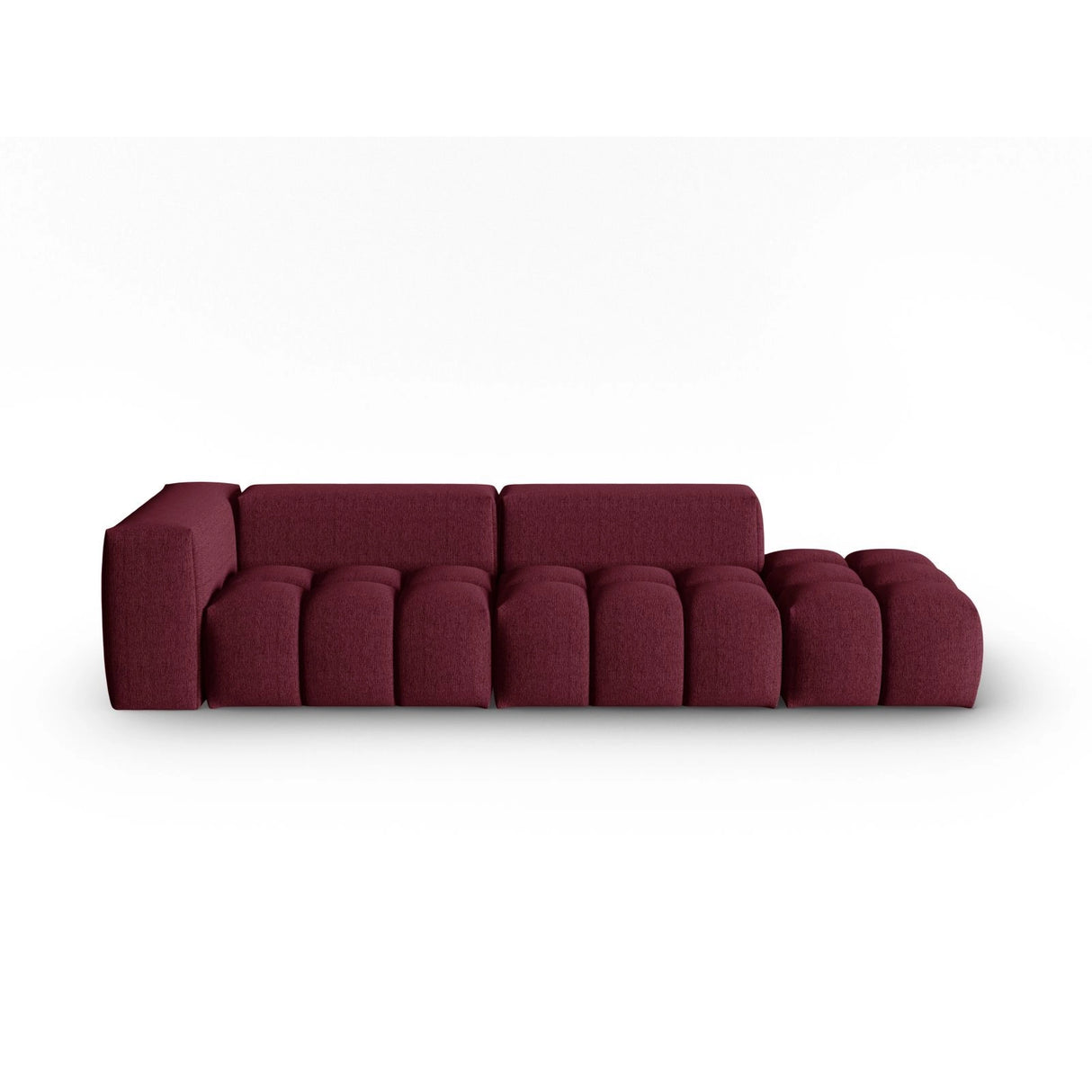 Verona Modulares 4-Sitzer Sofa, Rechte Seite, aus Strukturierter Stoff in Burgund (Sorella 59), 265x85 cm von Cosmopolitan Design – Bild 1