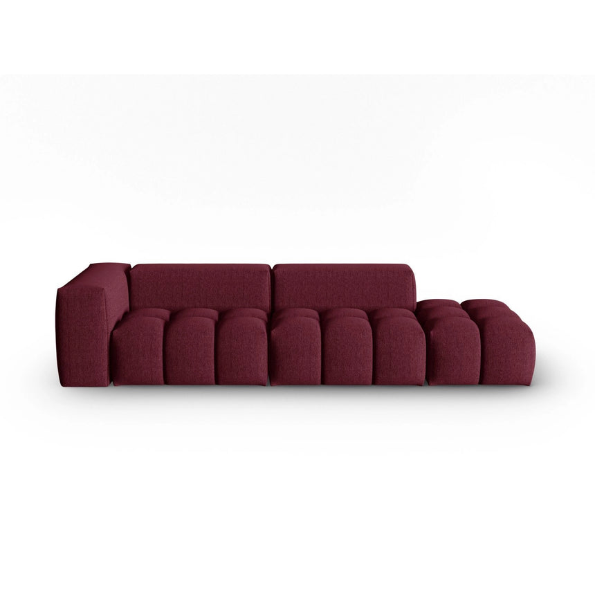 Verona Modulares 4-Sitzer Sofa, Rechte Seite, aus Strukturierter Stoff in Burgund (Sorella 59), 265x85 cm von Cosmopolitan Design – Bild 1
