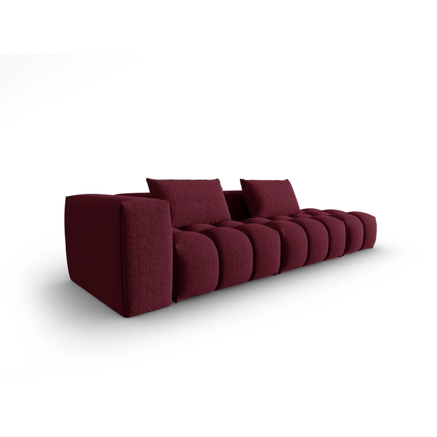 Verona Modulares 4-Sitzer Sofa, Rechte Seite, aus Strukturierter Stoff in Burgund (Sorella 59), 265x85 cm von Cosmopolitan Design – Bild 3