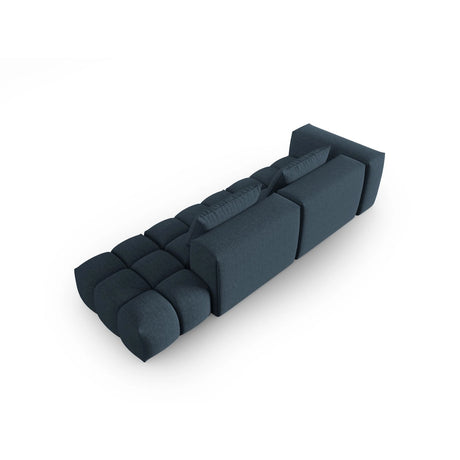 Verona Modulares 4-Sitzer Sofa, Rechte Seite, aus Strukturierter Stoff in Dunkelblau (Sorella 77), 265x85 cm von Cosmopolitan Design – Bild 4