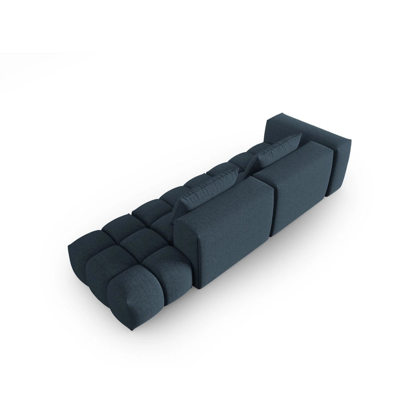 Verona Modulares 4-Sitzer Sofa, Rechte Seite, aus Strukturierter Stoff in Dunkelblau (Sorella 77), 265x85 cm von Cosmopolitan Design – Bild 4