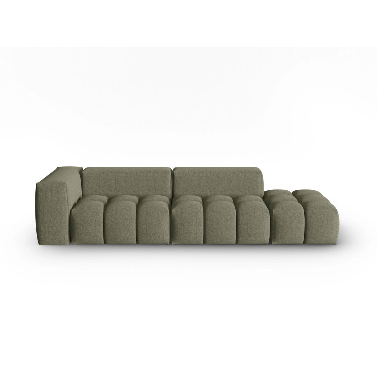 Verona Modulares 4-Sitzer Sofa, Rechte Seite, aus Strukturierter Stoff in Dunkles olivgrün (Sorella 34), 265x85 cm von Cosmopolitan Design – Bild 1