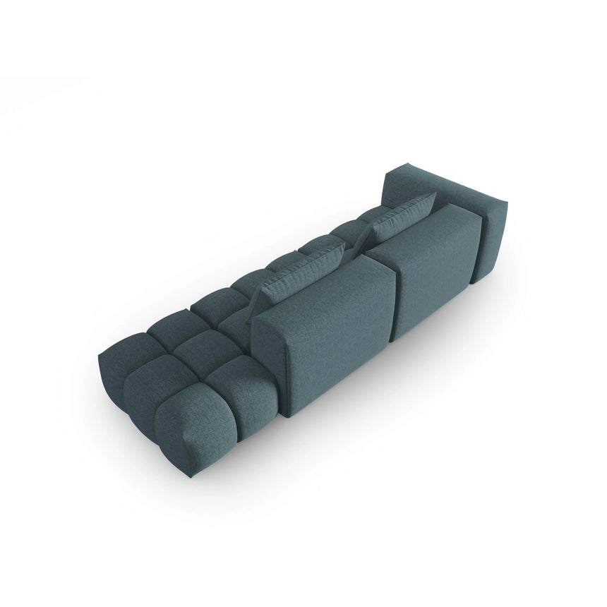 Verona Modulares 4-Sitzer Sofa, Rechte Seite, aus Strukturierter Stoff in Hellblau (Sorella 76), 265x85 cm von Cosmopolitan Design – Bild 4