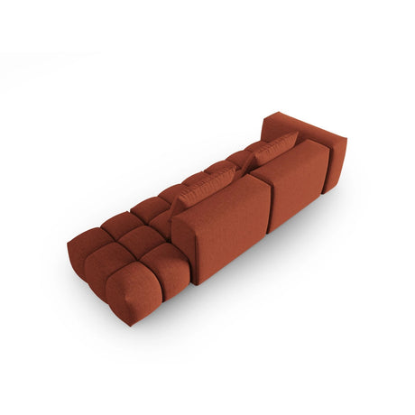 Verona Modulares 4-Sitzer Sofa, Rechte Seite, aus Strukturierter Stoff in Koralle (Sorella 58), 265x85 cm von Cosmopolitan Design – Bild 4