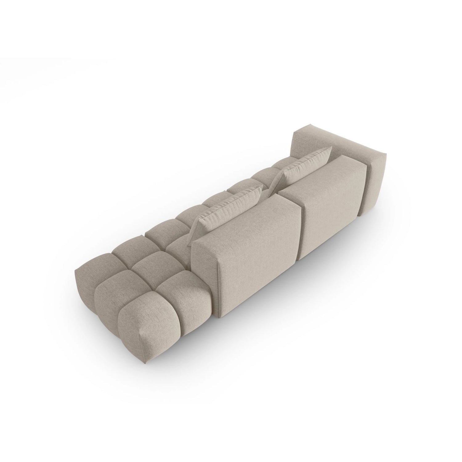 Verona Modulares 4-Sitzer Sofa, Rechte Seite, aus Strukturierter Stoff in Sand (Sorella 05), 265x85 cm von Cosmopolitan Design – Bild 4
