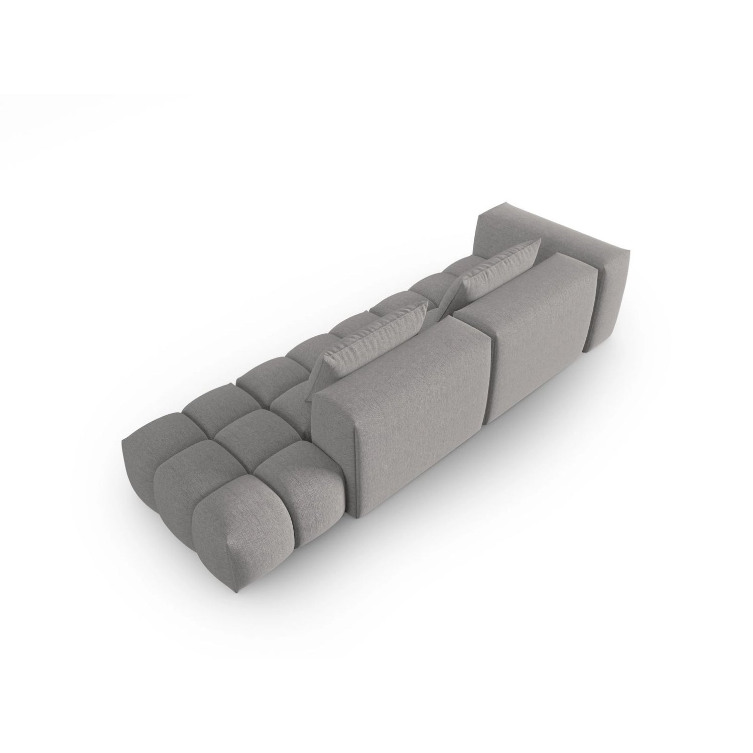 Verona Modulares 4-Sitzer Sofa, Rechte Seite, aus Strukturierter Stoff in Warmes Grau (Sorella 84), 265x85 cm von Cosmopolitan Design – Bild 4