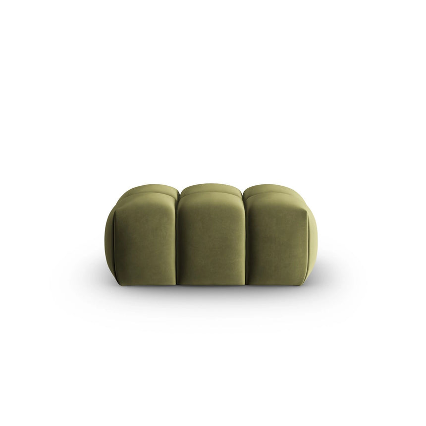Verona Pouf aus Samt in Hellgrün (Casino Forest), 60x85 cm von Cosmopolitan Design – Bild 1