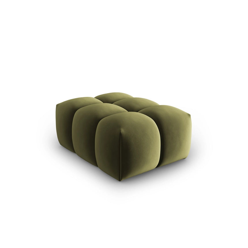 Verona Pouf aus Samt in Hellgrün (Casino Forest), 60x85 cm von Cosmopolitan Design – Bild 3