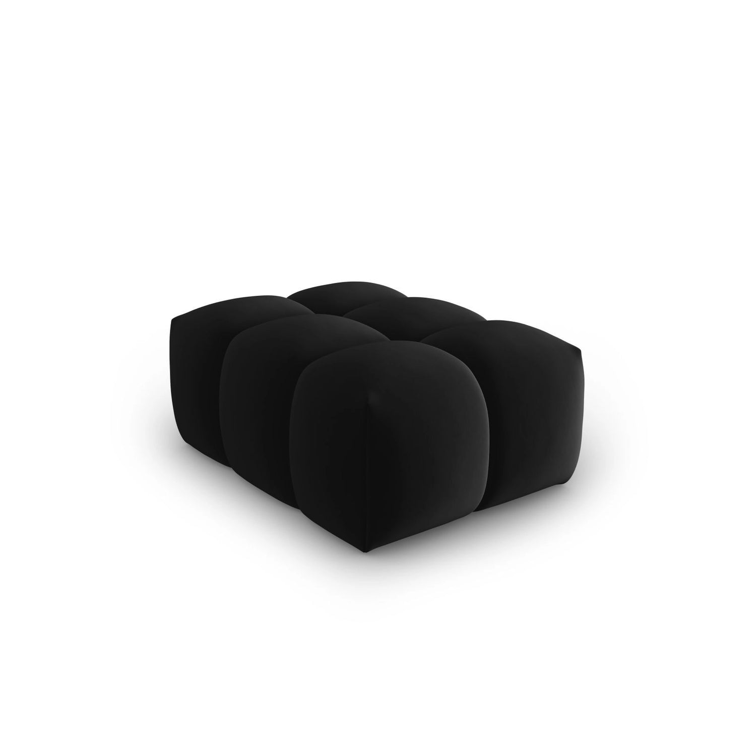 Verona Pouf aus Samt in Schwarz (Casino Black), 60x85 cm von Cosmopolitan Design – Bild 3