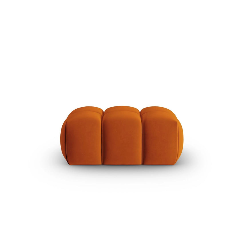 Verona Pouf aus Samt in Terrakotta (Casino Terracota), 60x85 cm von Cosmopolitan Design – Bild 1