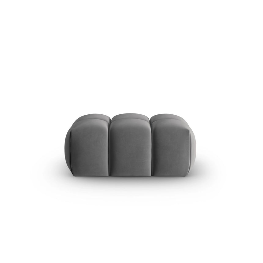Verona Pouf aus Samt in Warmes Grau (Casino Anthracite), 60x85 cm von Cosmopolitan Design – Bild 1
