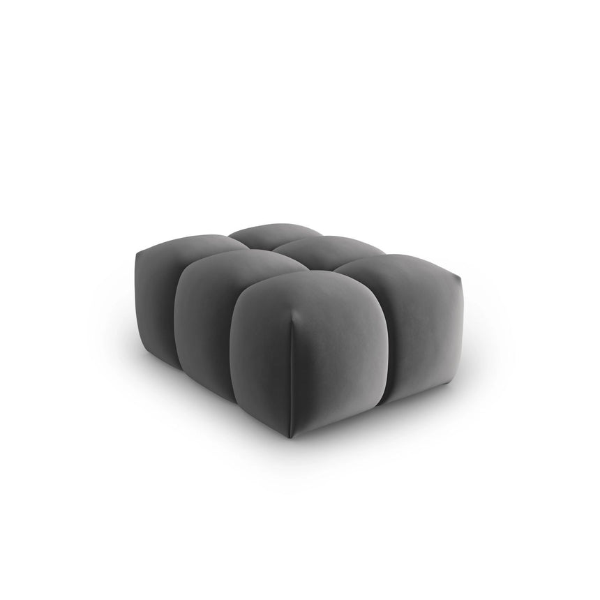 Verona Pouf aus Samt in Warmes Grau (Casino Anthracite), 60x85 cm von Cosmopolitan Design – Bild 3
