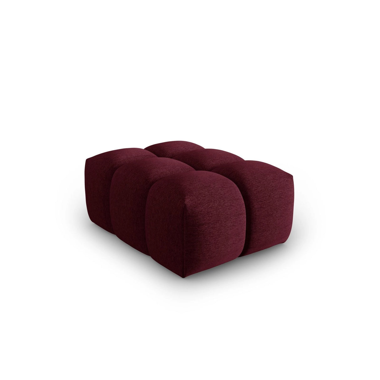Verona Pouf aus Strukturierter Stoff in Burgund (Sorella 59), 60x85 cm von Cosmopolitan Design – Bild 3