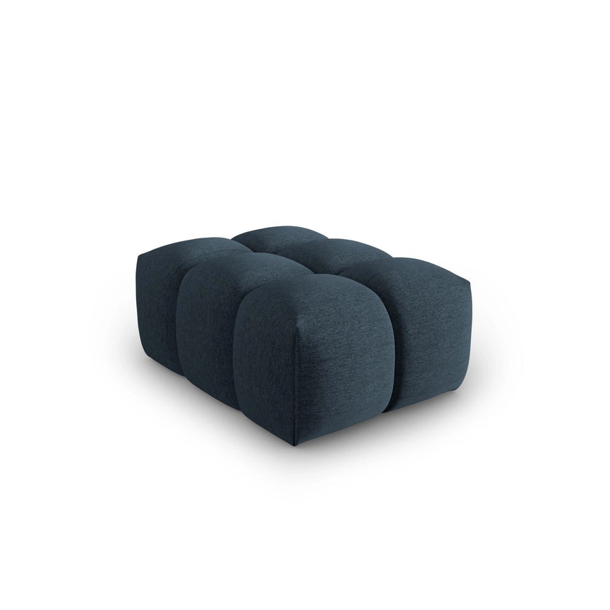 Verona Pouf aus Strukturierter Stoff in Dunkelblau (Sorella 77), 60x85 cm von Cosmopolitan Design – Bild 3
