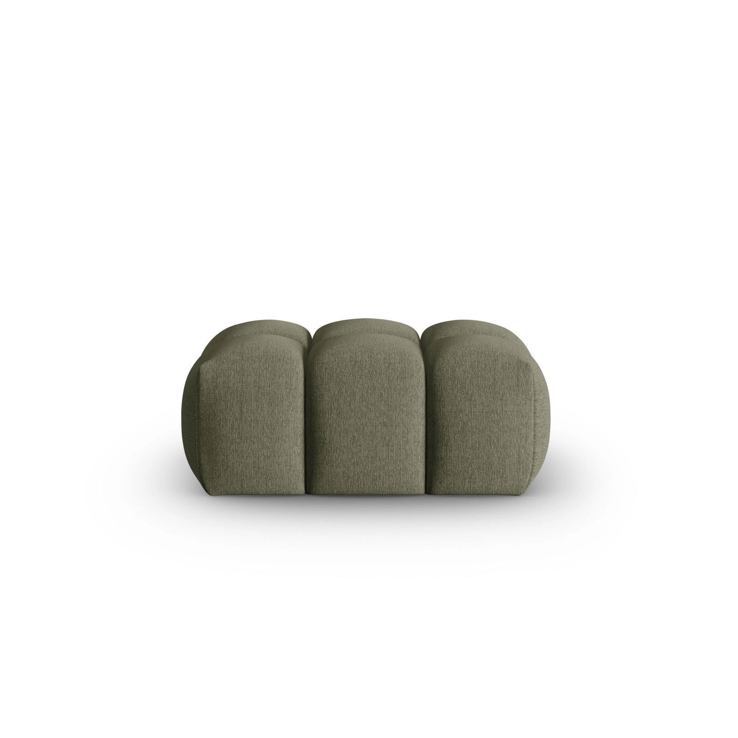 Verona Pouf aus Strukturierter Stoff in Dunkles olivgrün (Sorella 34), 60x85 cm von Cosmopolitan Design – Bild 1