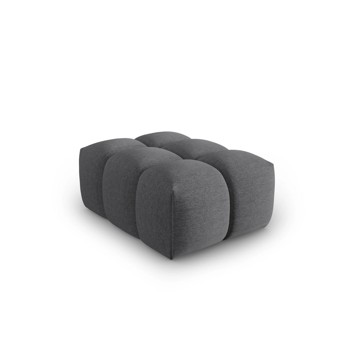 Verona Pouf aus Strukturierter Stoff in Grau (Sorella 89), 60x85 cm von Cosmopolitan Design – Bild 3
