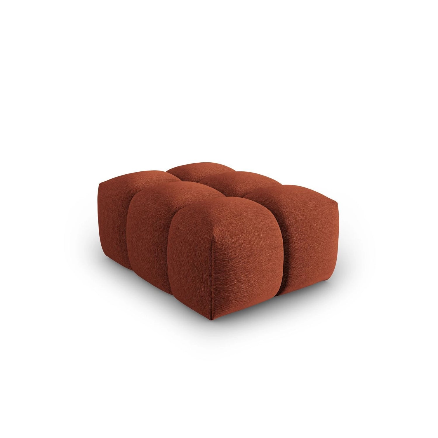 Verona Pouf aus Strukturierter Stoff in Koralle (Sorella 58), 60x85 cm von Cosmopolitan Design – Bild 3