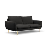 Vienna 3-Sitzer Sofa aus Boucle in Schwarz (Ascot Black), 200x92x95 cm von Cosmopolitan Design – Bild 4