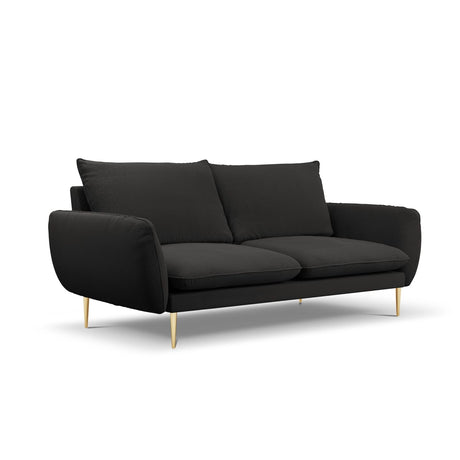 Vienna 3-Sitzer Sofa aus Boucle in Schwarz (Ascot Black), 200x92x95 cm von Cosmopolitan Design – Bild 4