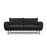 Vienna 3-Sitzer Sofa aus Boucle in Schwarz (Ascot Black), 200x92x95 cm von Cosmopolitan Design – Bild 1