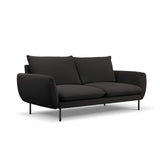 Vienna 3-Sitzer Sofa aus Boucle in Schwarz (Ascot Black), 200x92x95 cm von Cosmopolitan Design – Bild 4
