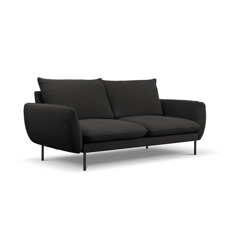 Vienna 3-Sitzer Sofa aus Boucle in Schwarz (Ascot Black), 200x92x95 cm von Cosmopolitan Design – Bild 4