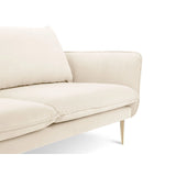 Vienna 3-Sitzer Sofa aus Samt, Boucle oder Strukturstoff, 200x92x95 cm von Cosmopolitan Design – Bild 4