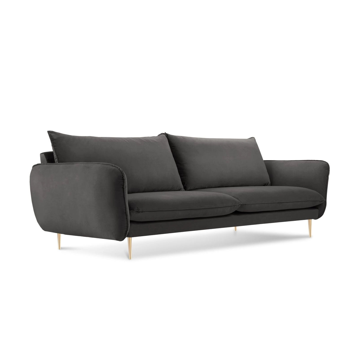 Vienna 3-Sitzer Sofa aus Samt in Dunkelgrau (Bluvel 18), 200x92x95 cm von Cosmopolitan Design – Bild 1