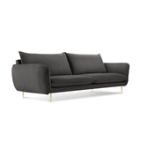 Vienna 3-Sitzer Sofa aus Samt in Dunkelgrau (Bluvel 18), 200x92x95 cm von Cosmopolitan Design – Bild 1