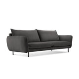 Vienna 3-Sitzer Sofa aus Samt in Dunkelgrau (Bluvel 18), 200x92x95 cm von Cosmopolitan Design – Bild 1