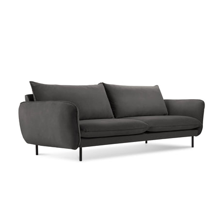 Vienna 3-Sitzer Sofa aus Samt in Dunkelgrau (Bluvel 18), 200x92x95 cm von Cosmopolitan Design – Bild 1