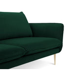 Vienna 3-Sitzer Sofa aus Samt in Flaschengrün (Bluvel 78), 200x92x95 cm von Cosmopolitan Design – Bild 4
