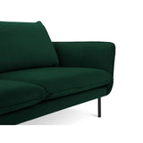 Vienna 3-Sitzer Sofa aus Samt in Flaschengrün (Bluvel 78), 200x92x95 cm von Cosmopolitan Design – Bild 4